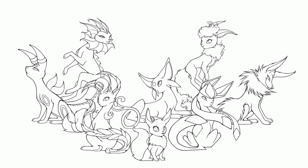 Pokemon Coloring Pages Eevee Evolutions Coloring Home