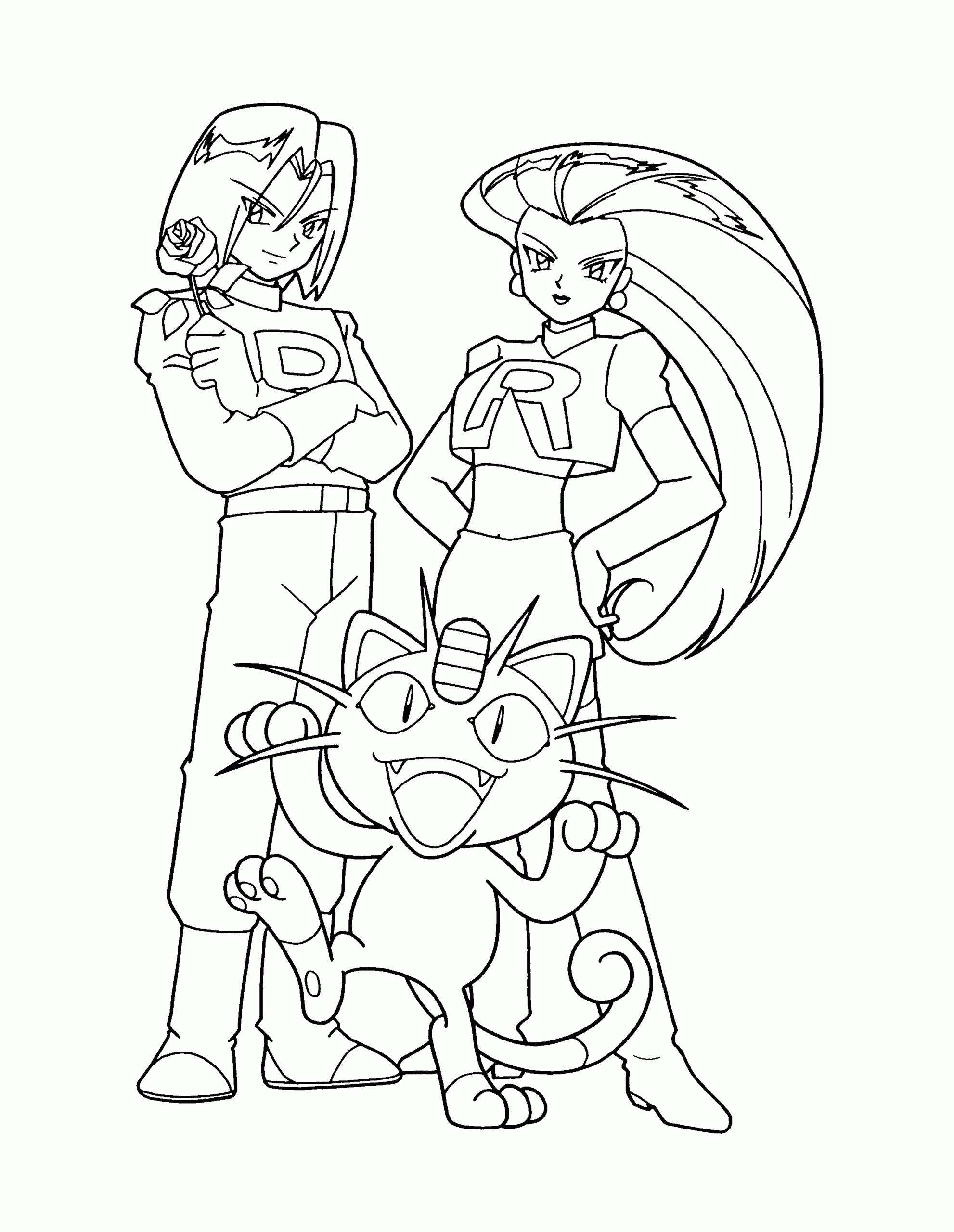 Pokemon Coloring Pages Team Rocket Coloring Home