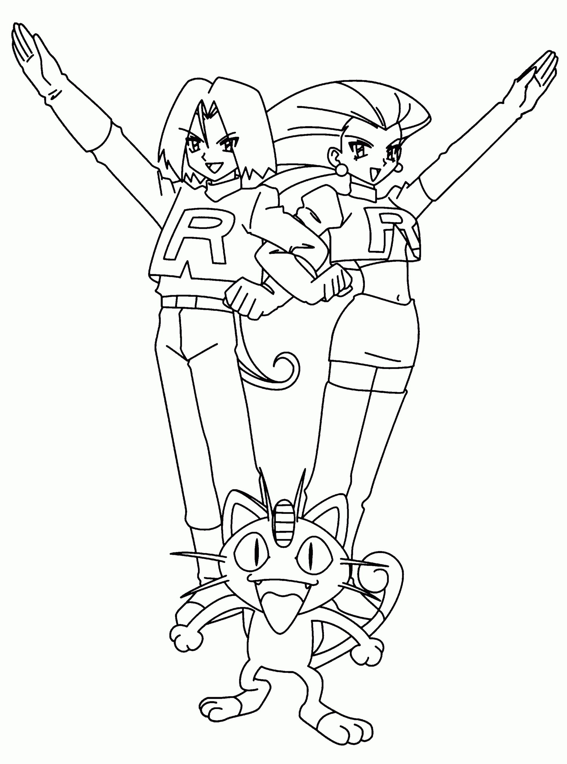 Pokemon Coloring Pages Team Rocket Coloring Home