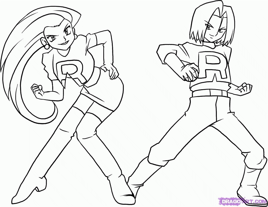 Pokemon Coloring Pages Team Rocket Coloring Home