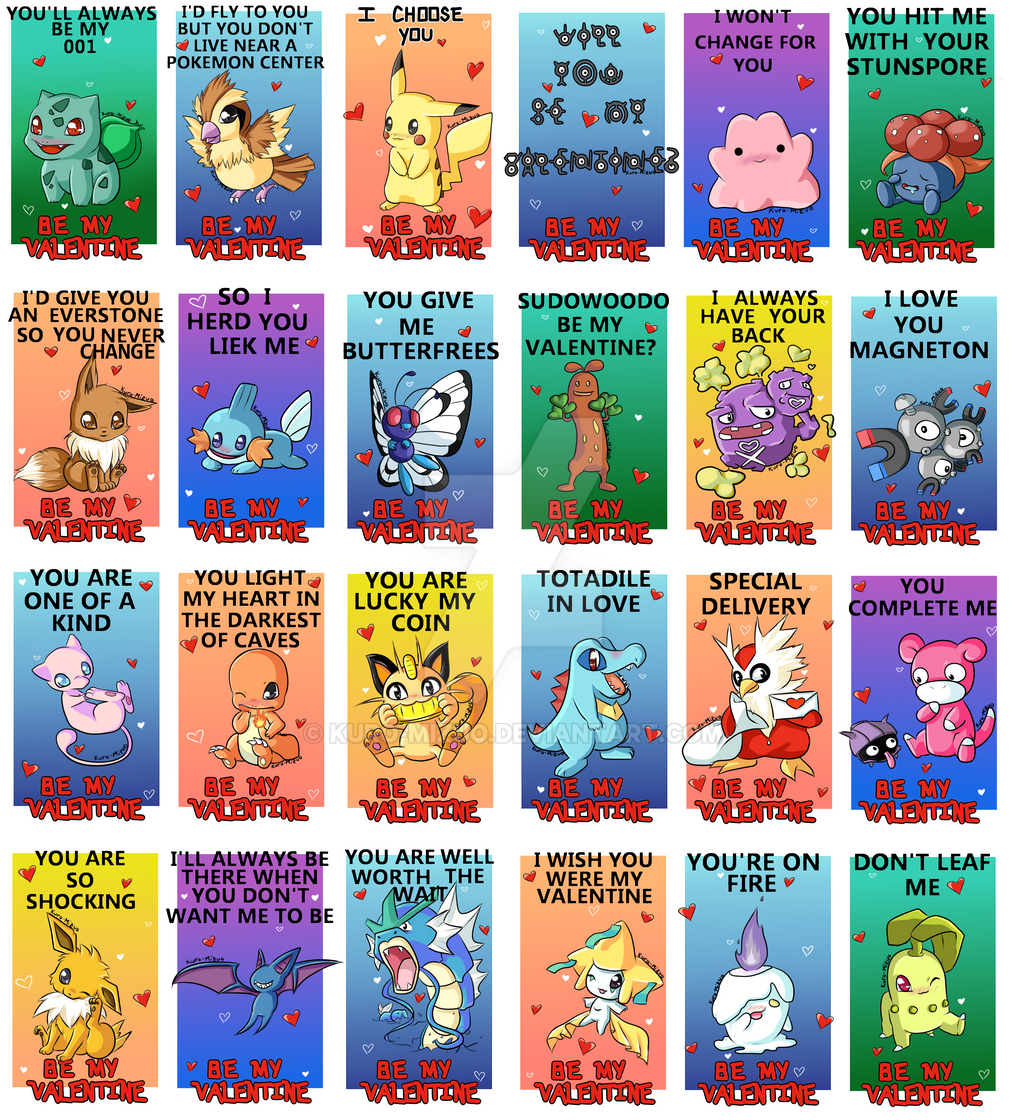 Pokemon Valentines Printable