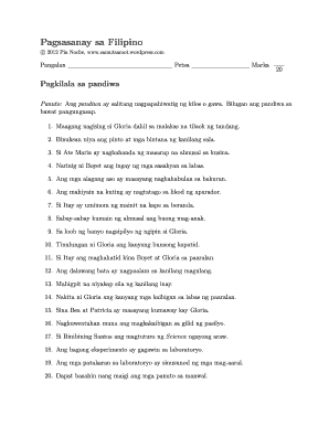 Pokus Ng Pandiwa Worksheets Complete With Ease AirSlate SignNow