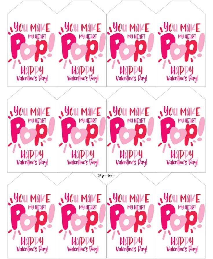 pop it valentine cards free printable
