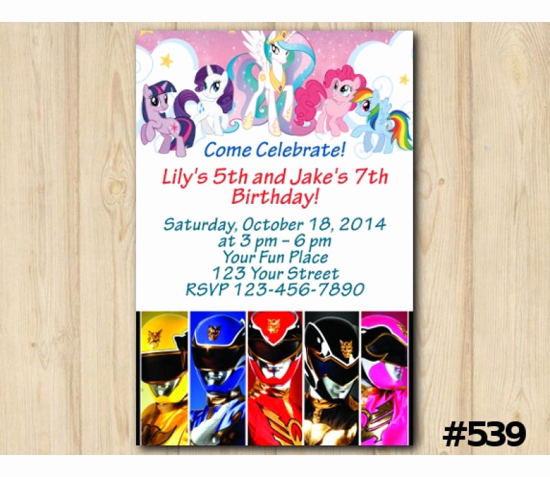free power ranger invitation template
