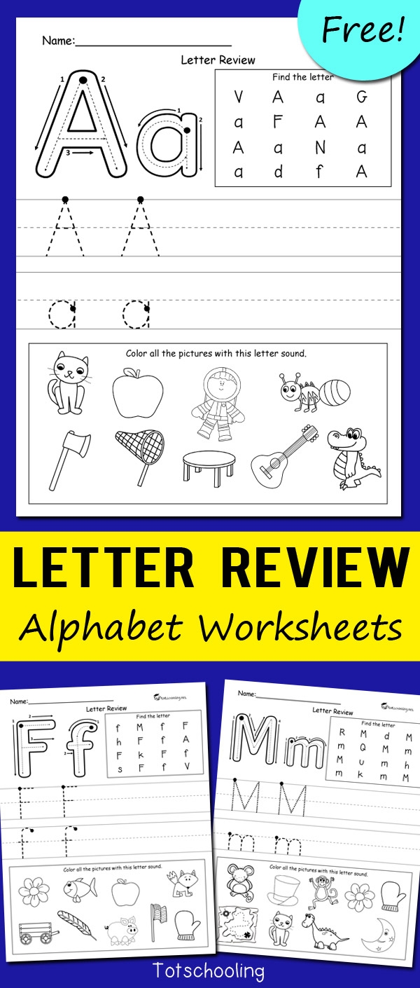 alphabet worksheets for pre k