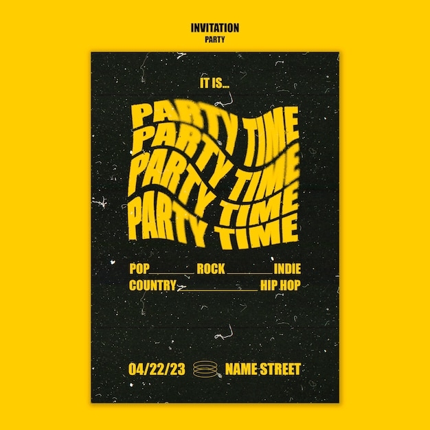 Premium PSD Themed Party Invitation Template