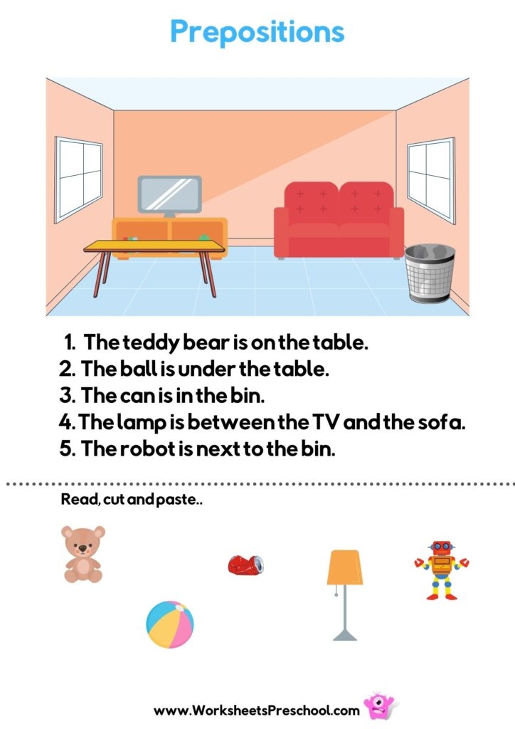 printable worksheets for kids prepositions