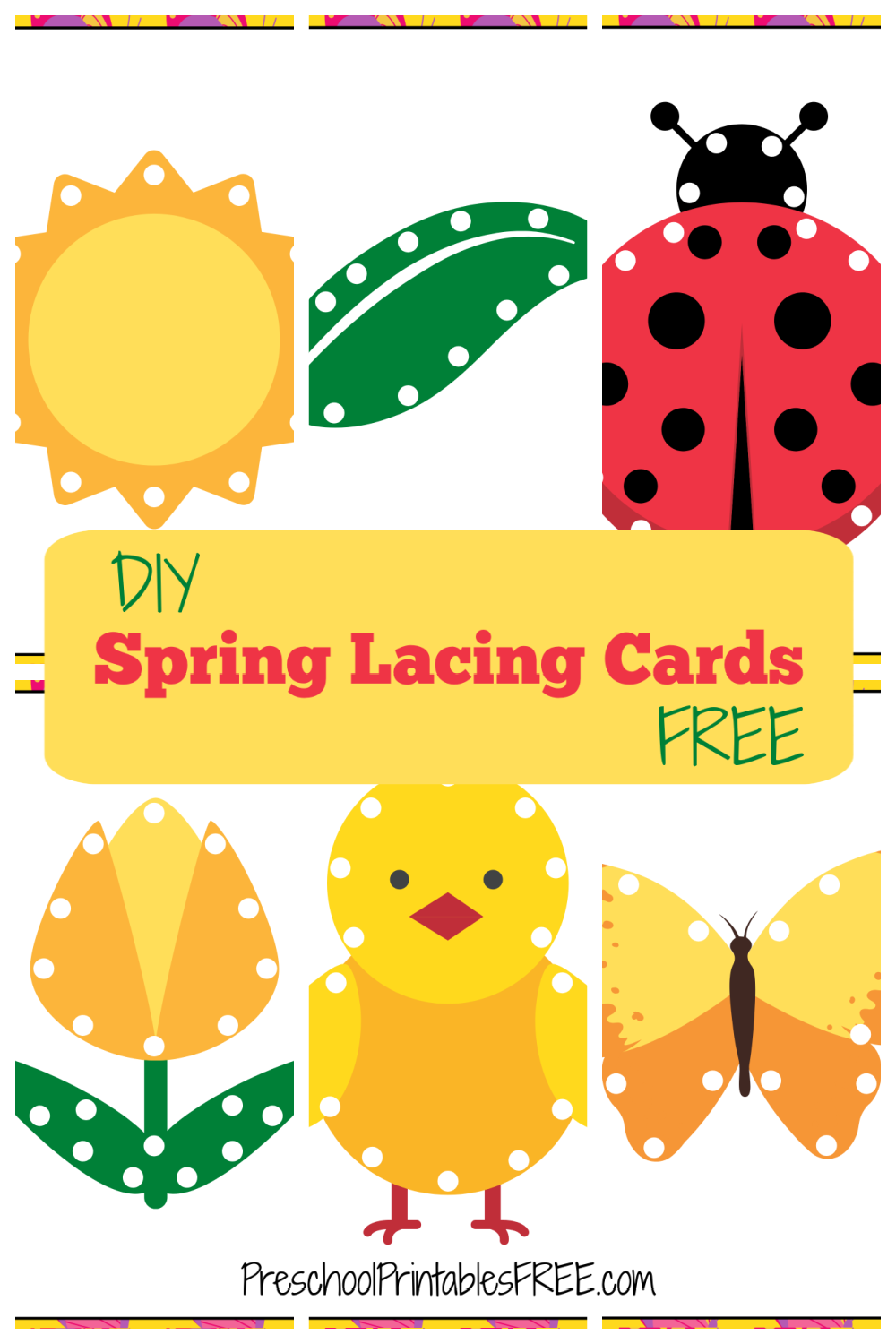 Preschool Spring Lacing Cards free Printable Free Preschool Printables