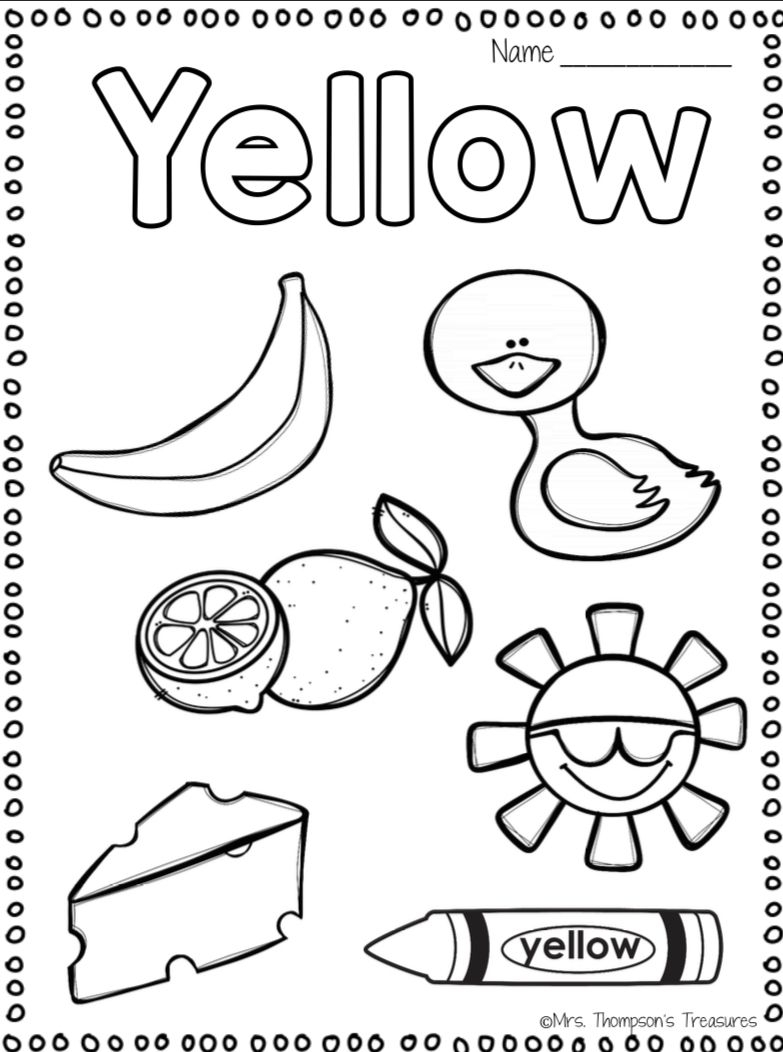 preschool color worksheets