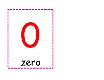 primary number cards printable