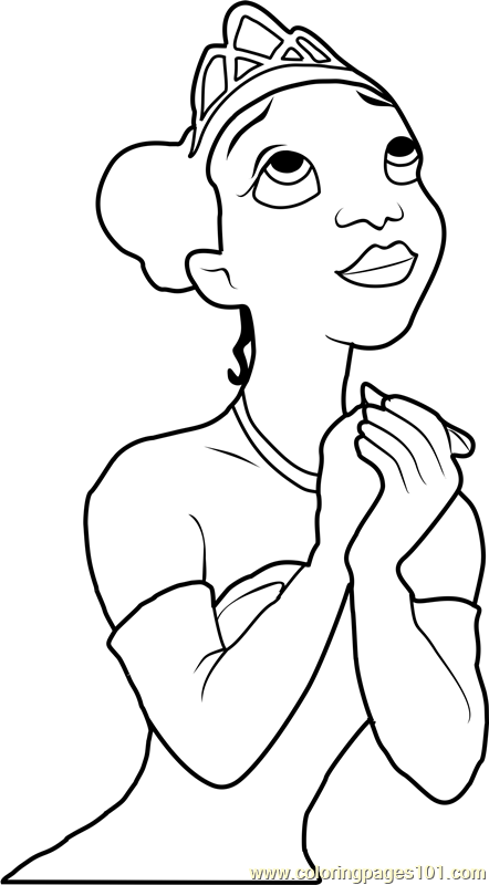 Princess Tiana Coloring Page For Kids Free The Princess And The Frog 