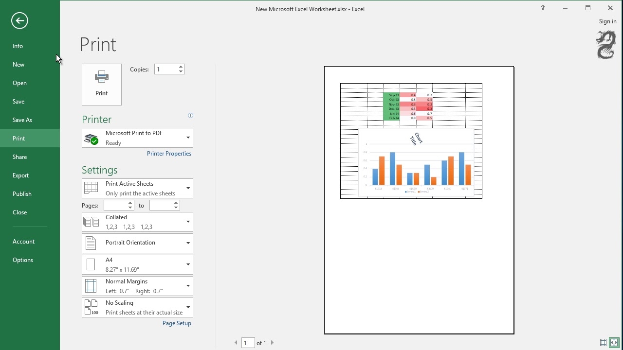 how to print a excel worksheet