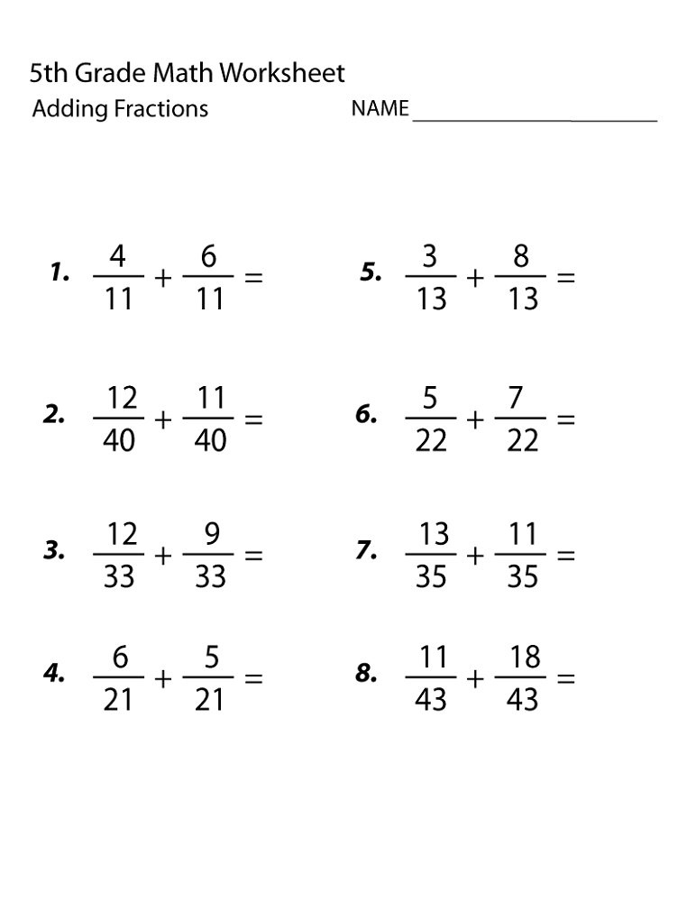 math worksheets 5th grade