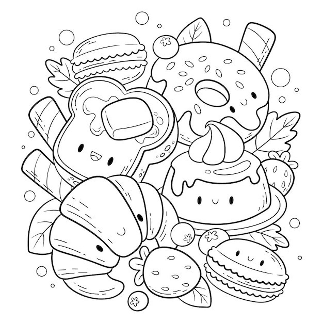 free printable food coloring pages
