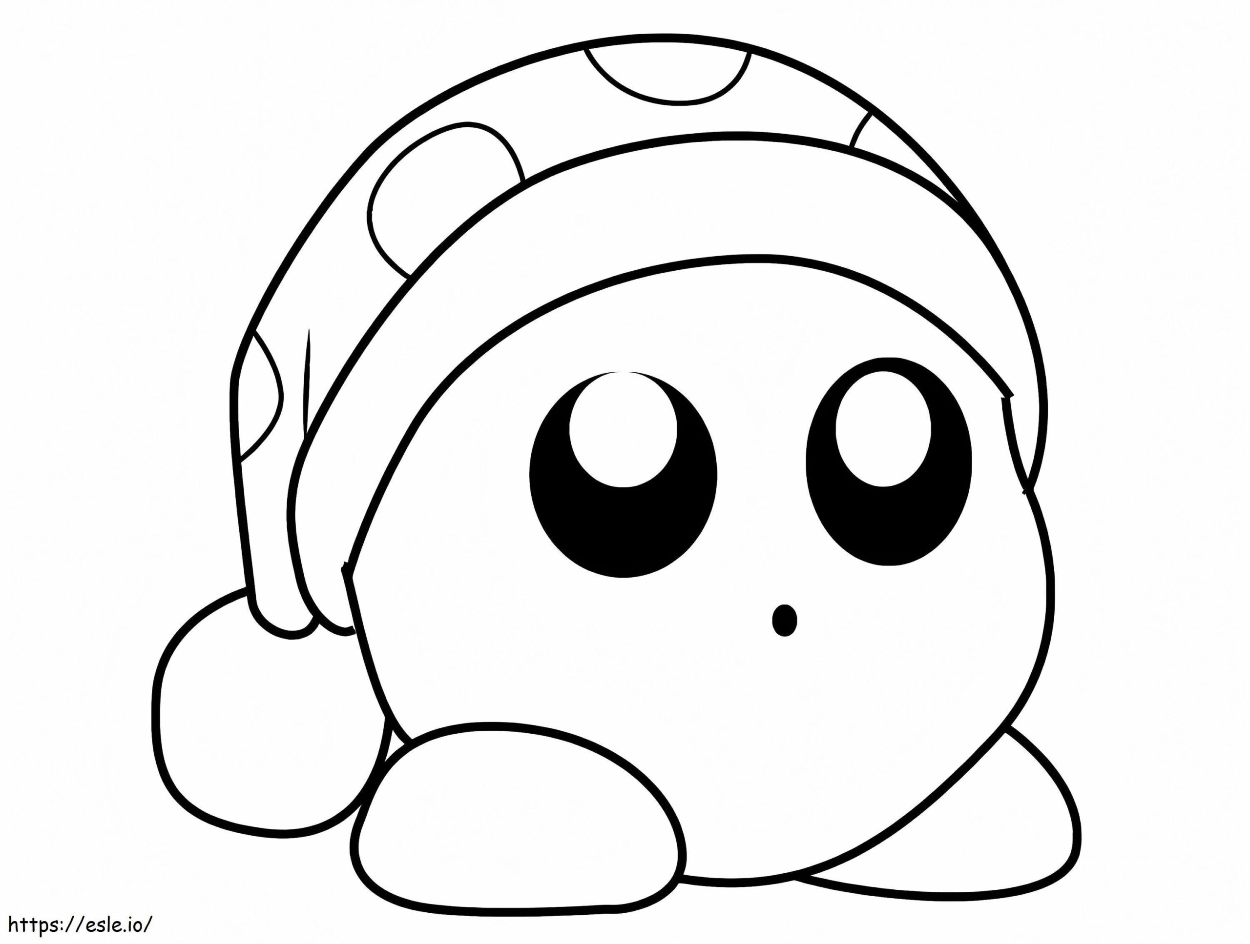 Printable Adorable Kirby Coloring Page