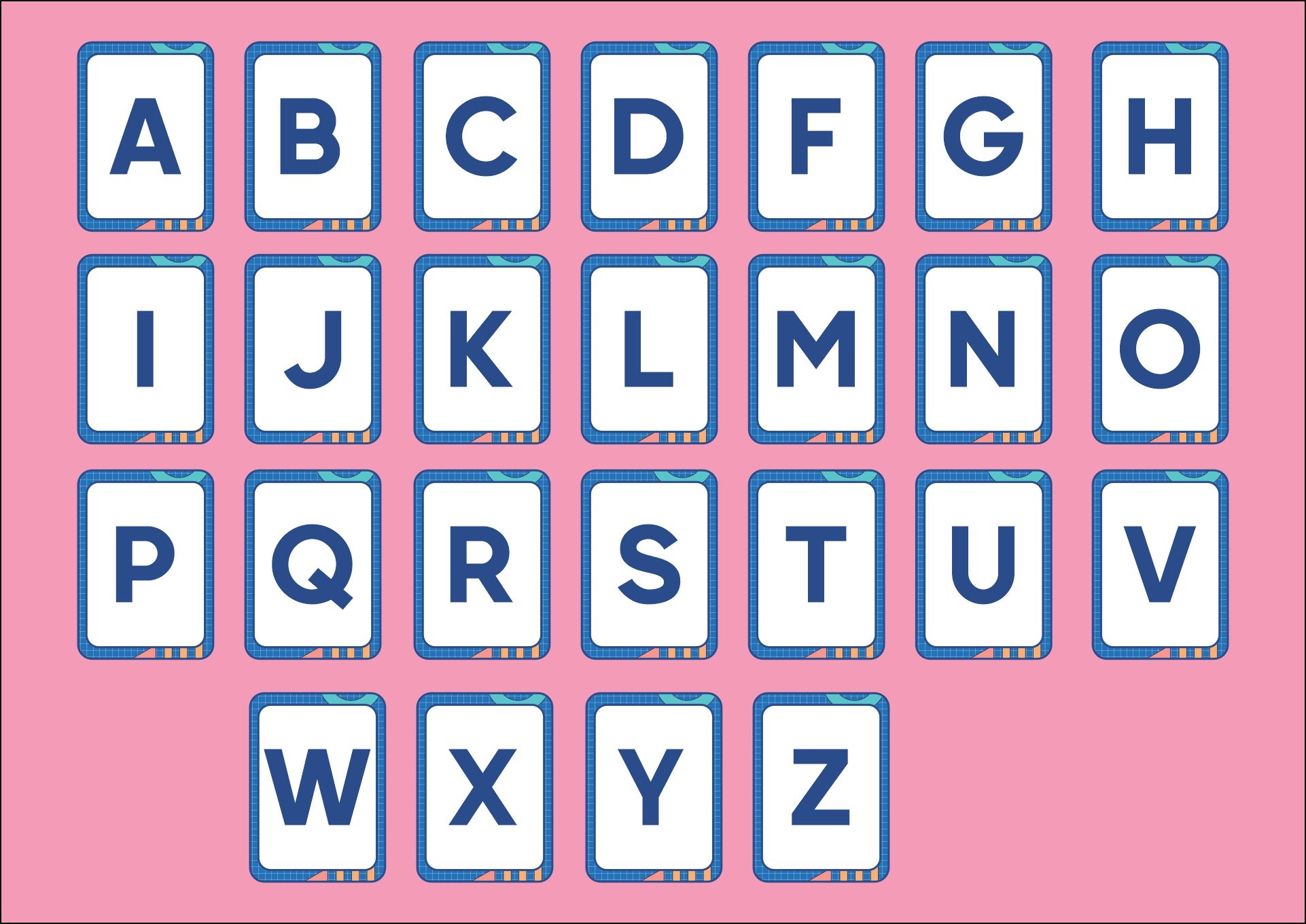 printable alphabet flash cards download