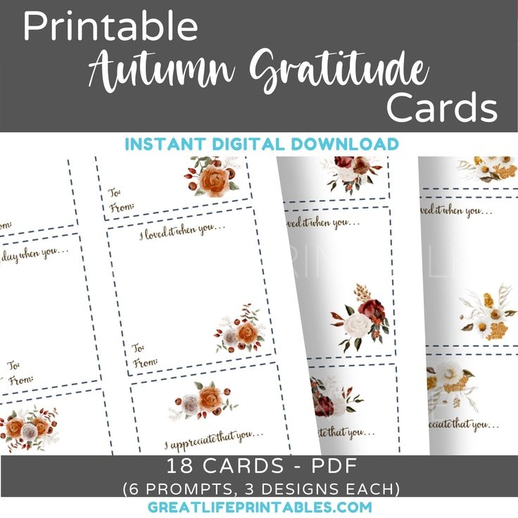 Printable Appreciation Cards Gratitude Cards Appreciation Tags 