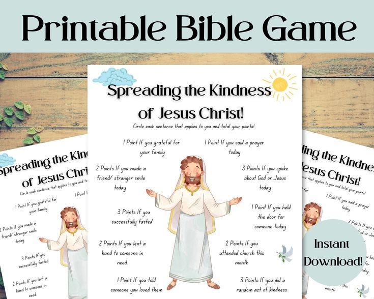 Printable Bible Game Kids Christian Game Kids Church Activities 