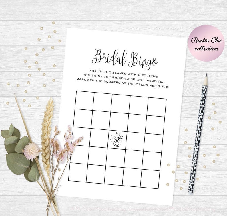 printable bingo cards for bridal shower