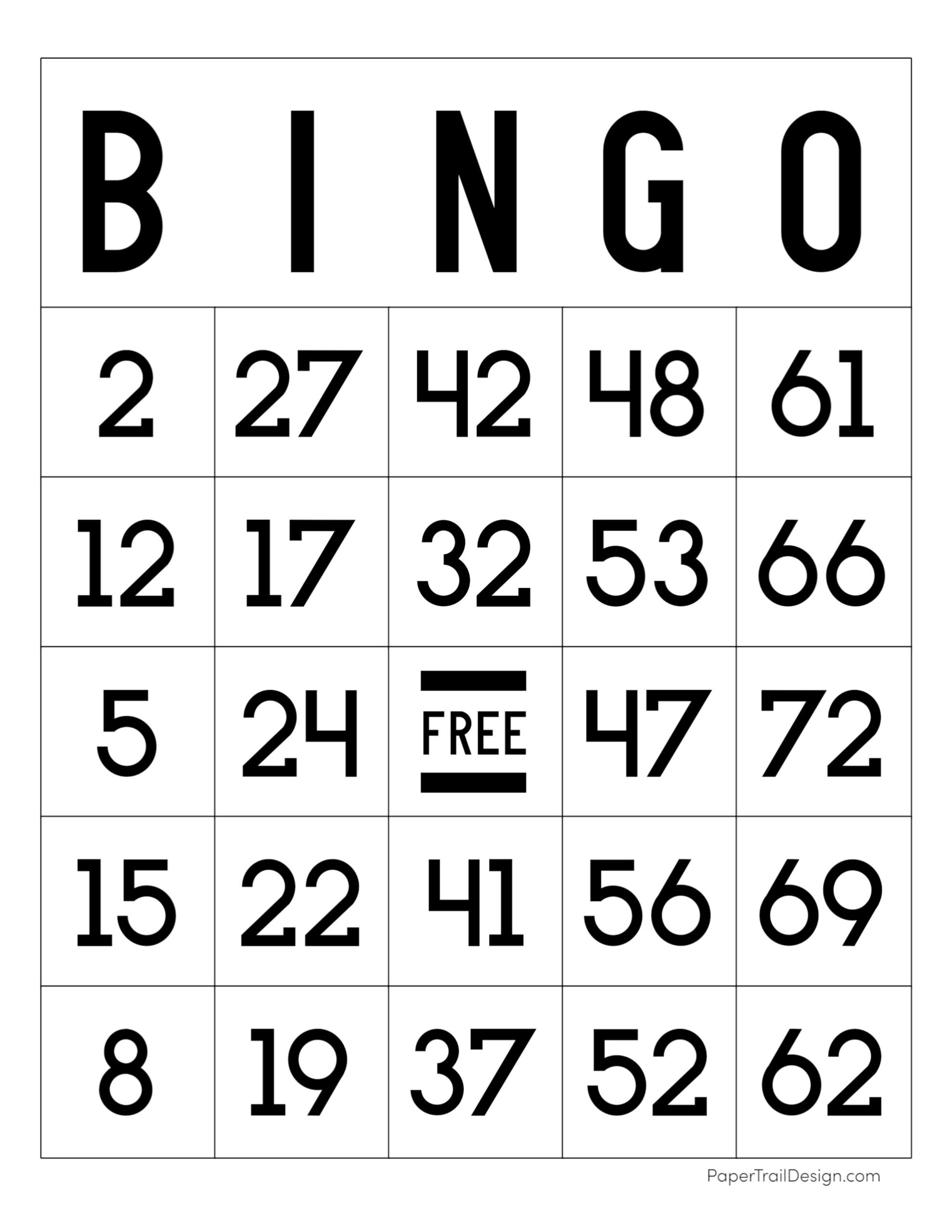 bingo games for kids free printable