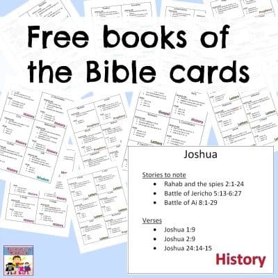 Printable Books Of The Bible Cards