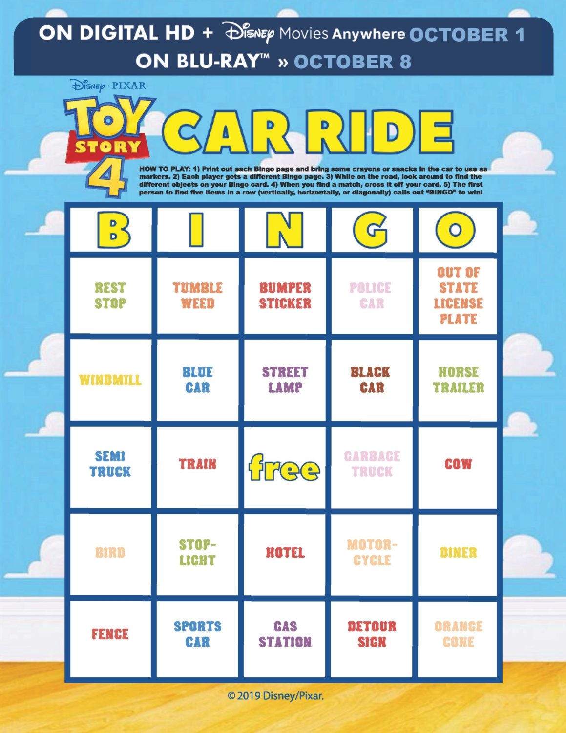 Printable Car Ride Games