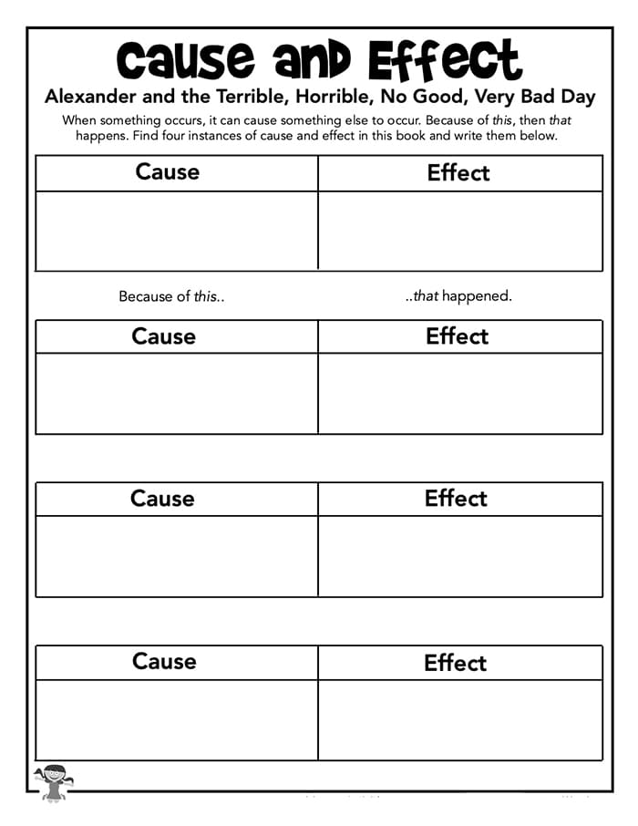 cause and effect worksheet