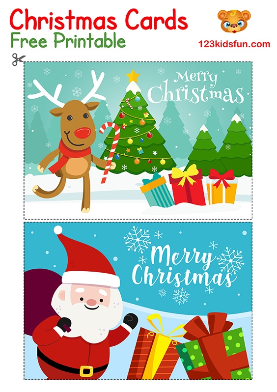 printable christmas card for kids