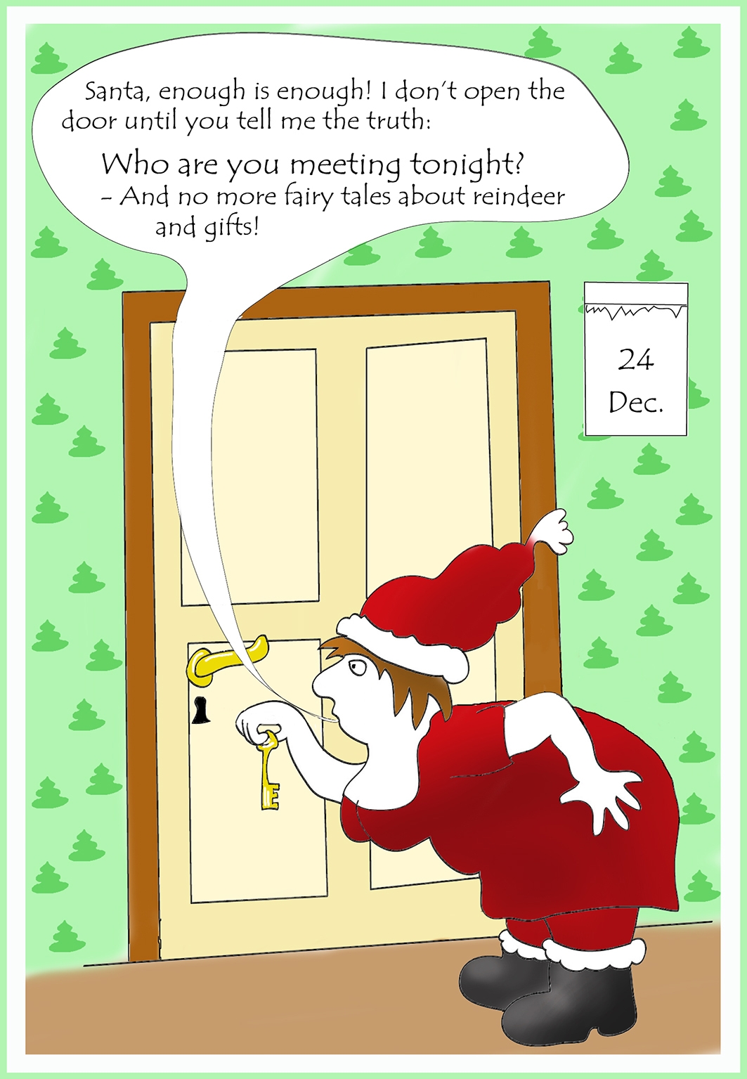 printable christmas card from santa
