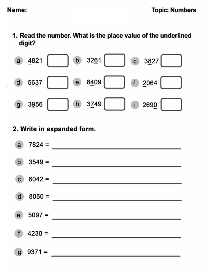 Printable Class 3 Maths Worksheets Free Download And Print For You 