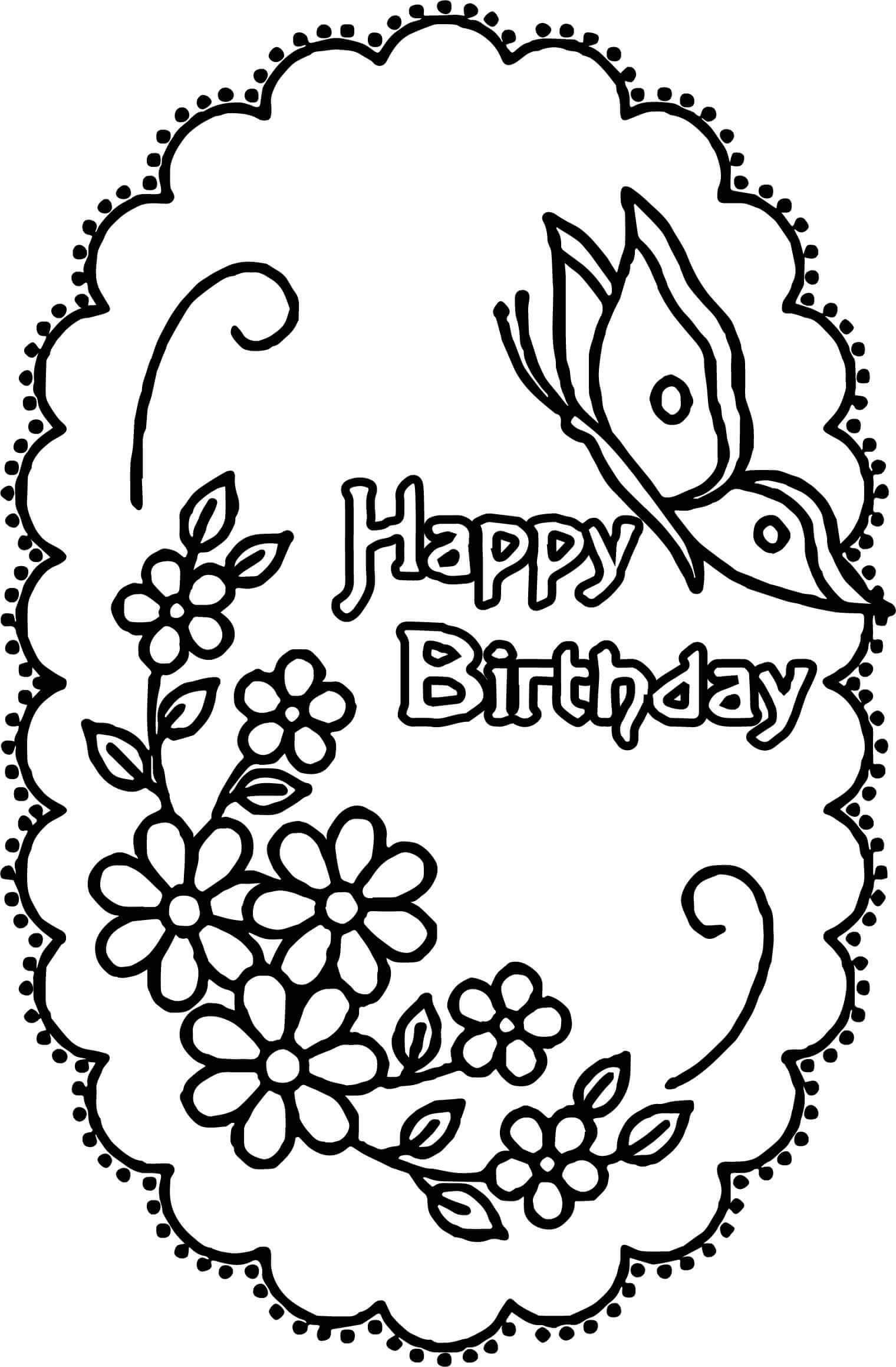 birthday coloring pages free printable