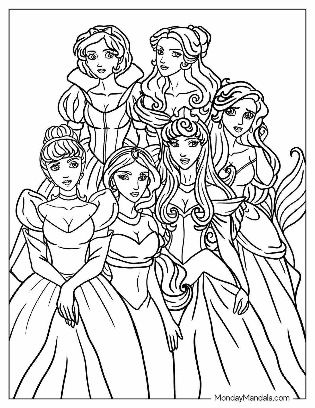 free printable coloring pages of disney princesses