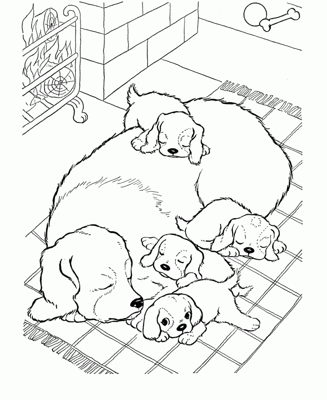 printable coloring pages of puppies