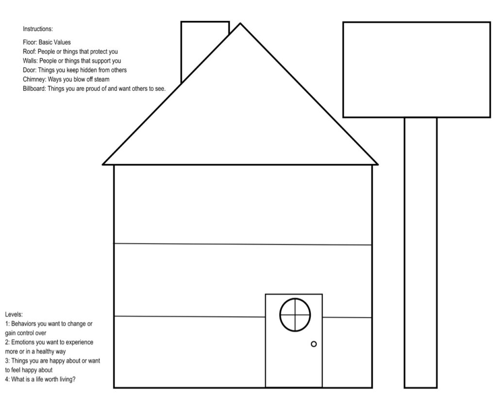 printable dbt house worksheet pdf
