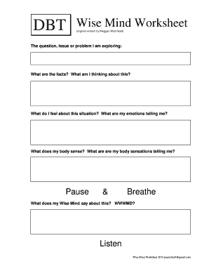 printable dbt wise mind worksheet pdf