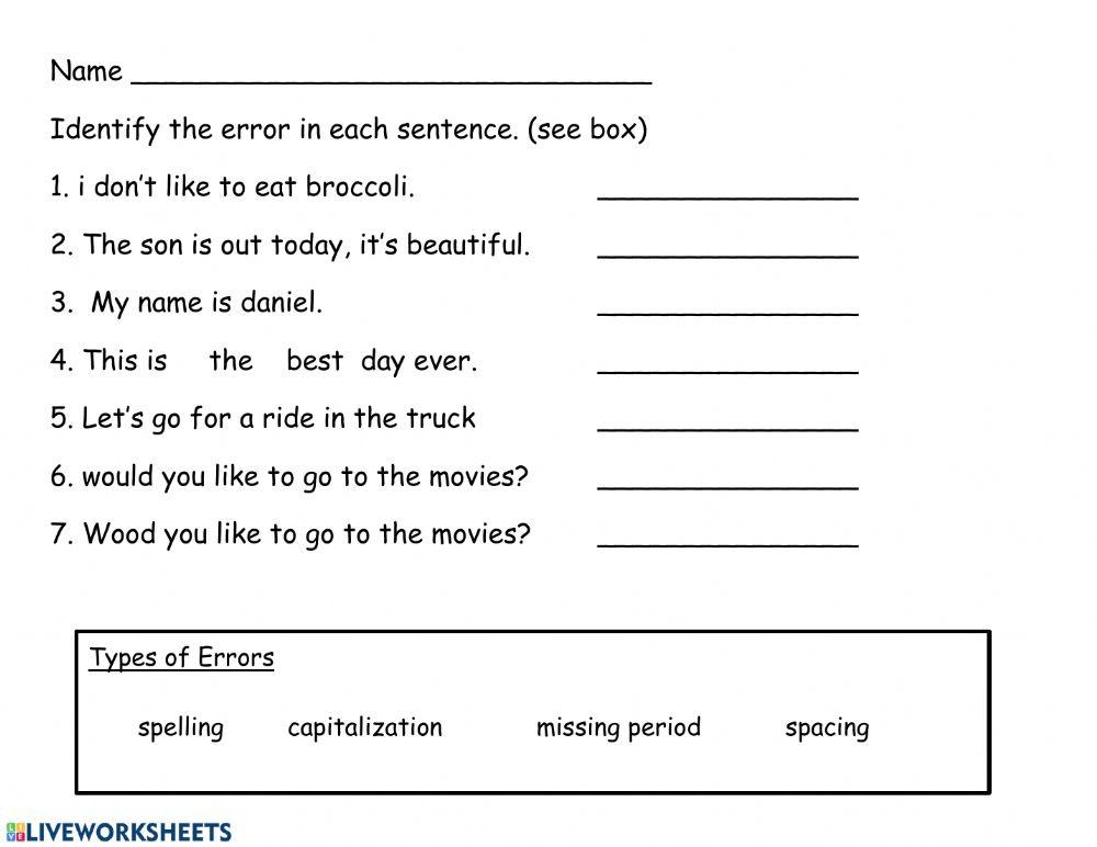 Printable Editing Worksheets Education Worksheets Library