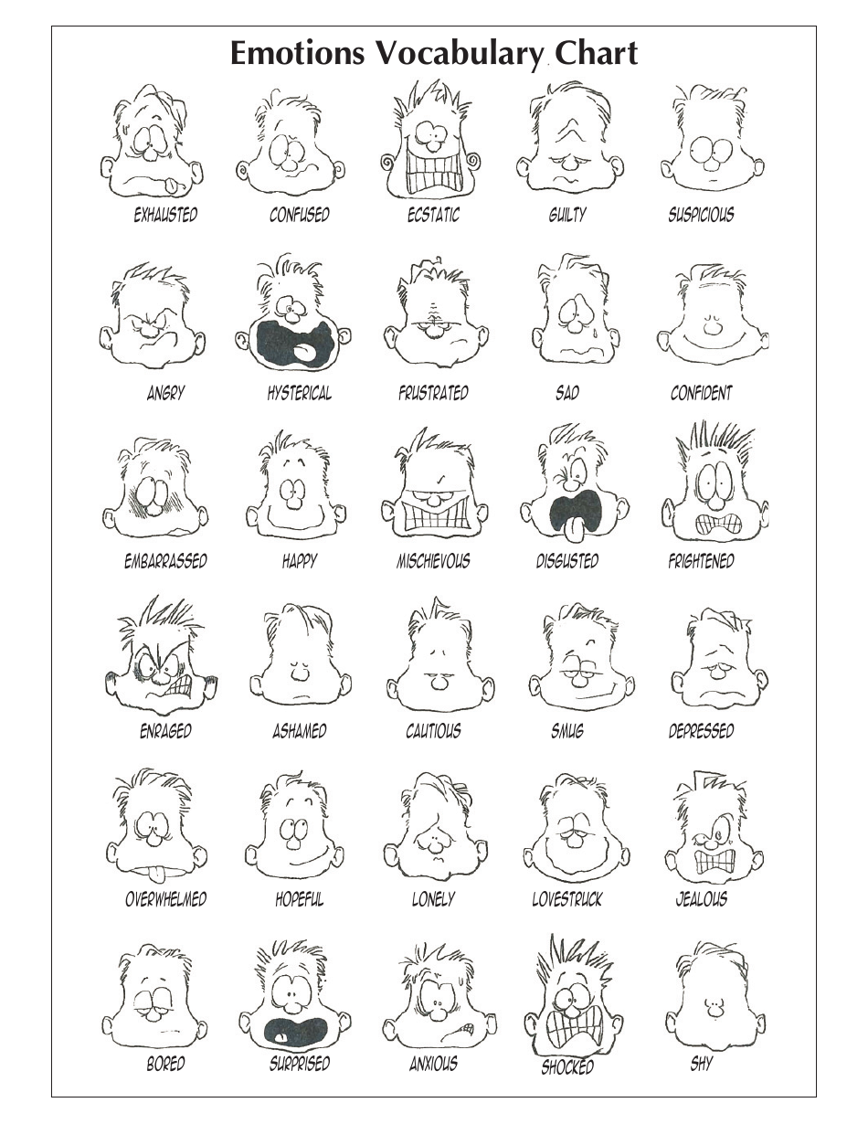Printable Emotions Worksheet Pdf Iurd Gifs