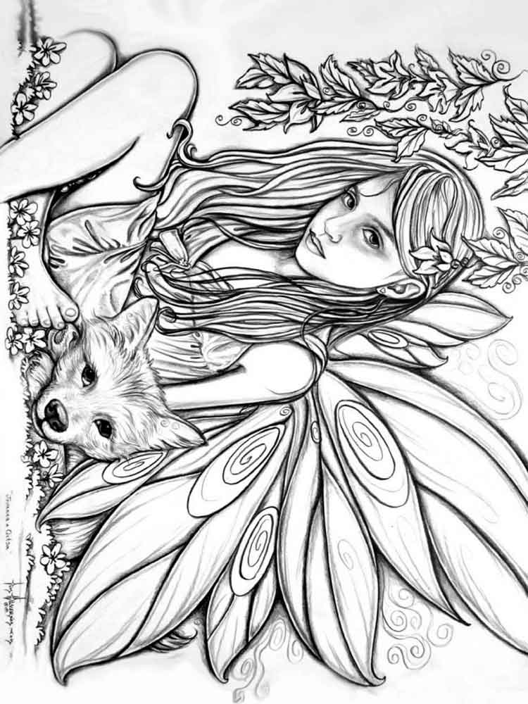 Printable Fairy Coloring Pages For Adults At GetDrawings Free Download