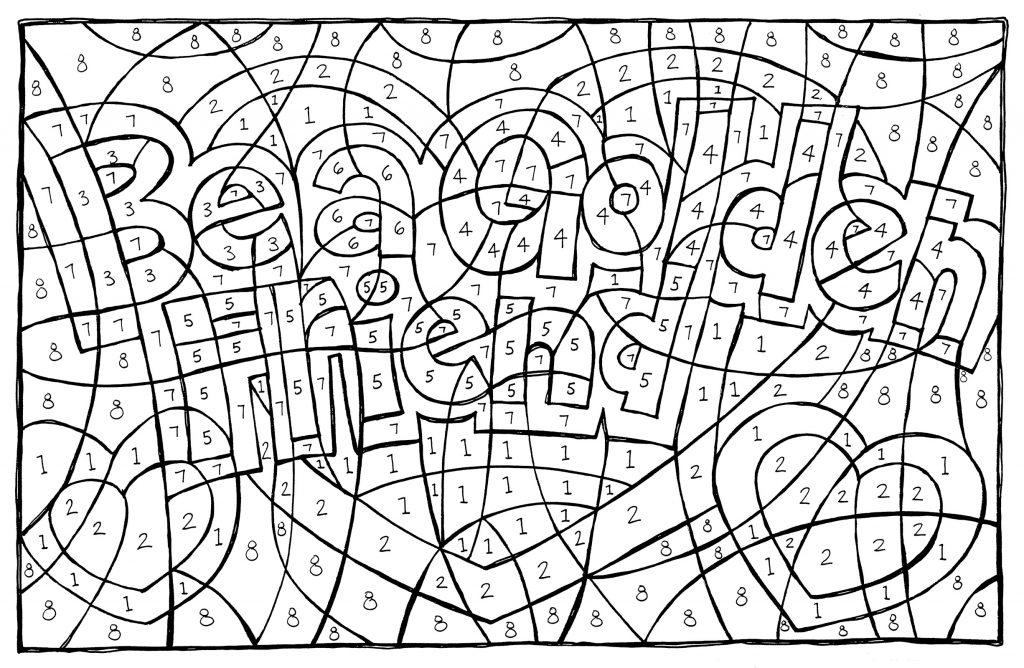 Printable Hidden Picture Color By Number 101 Activity