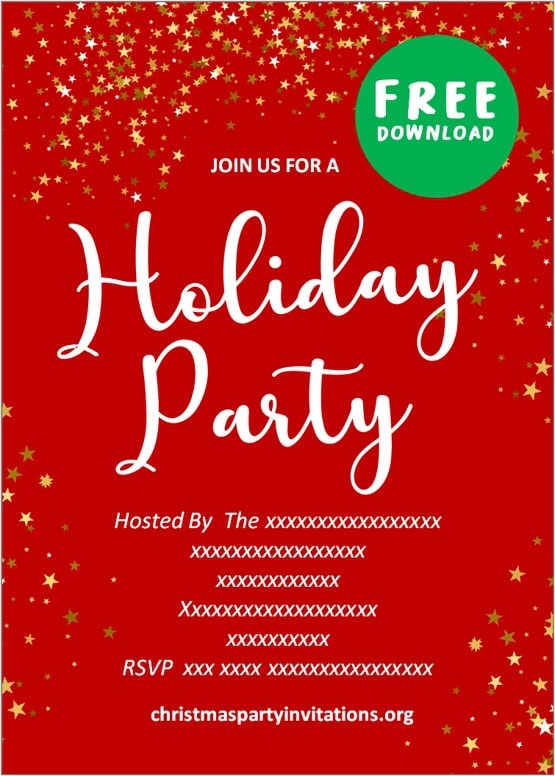 holiday party invitation template word