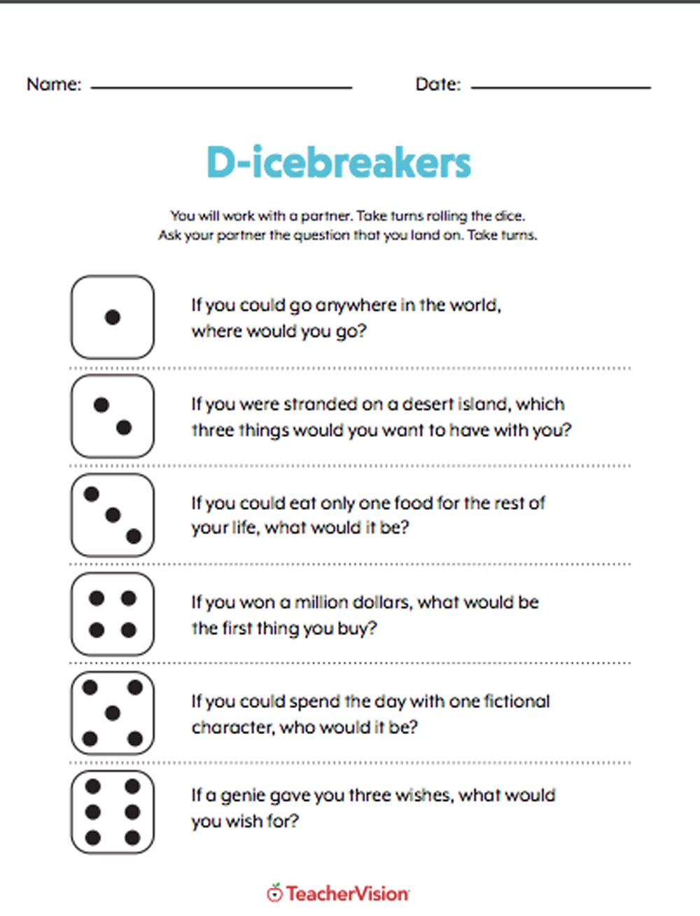 Printable Ice Breaker Games