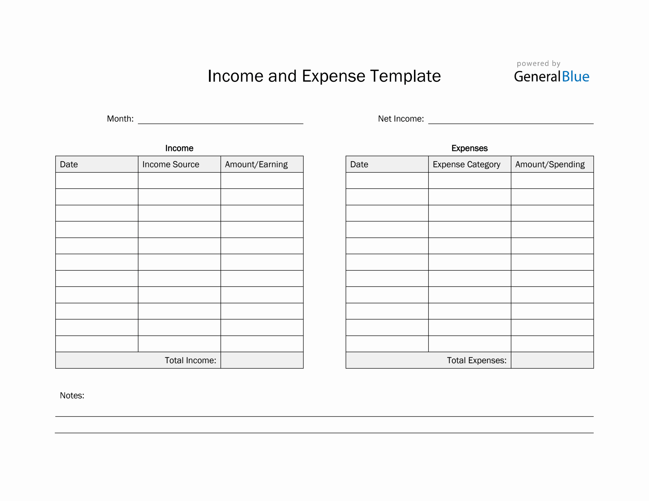 printable income and expense worksheet pdf