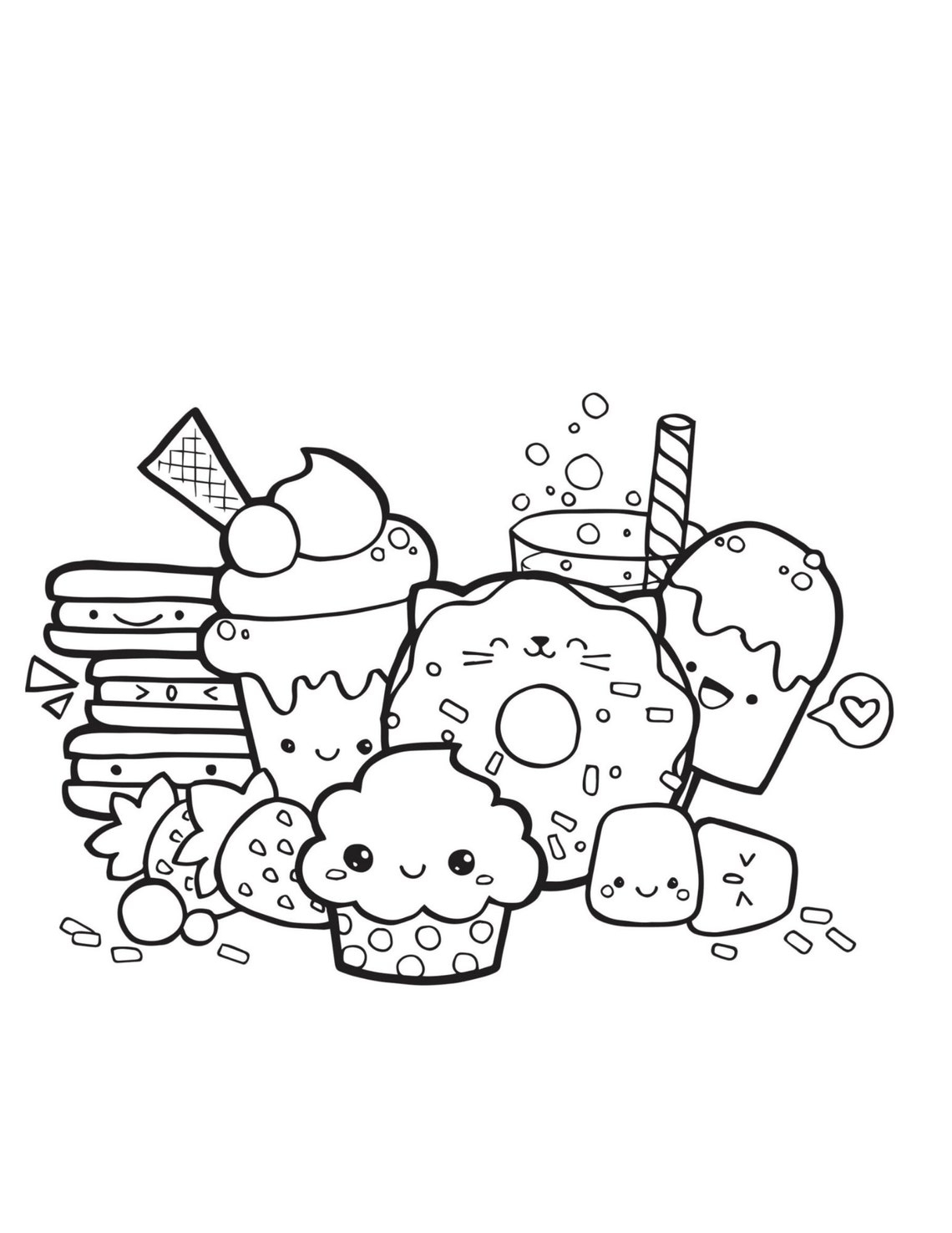 Printable Kawaii Coloring Pages