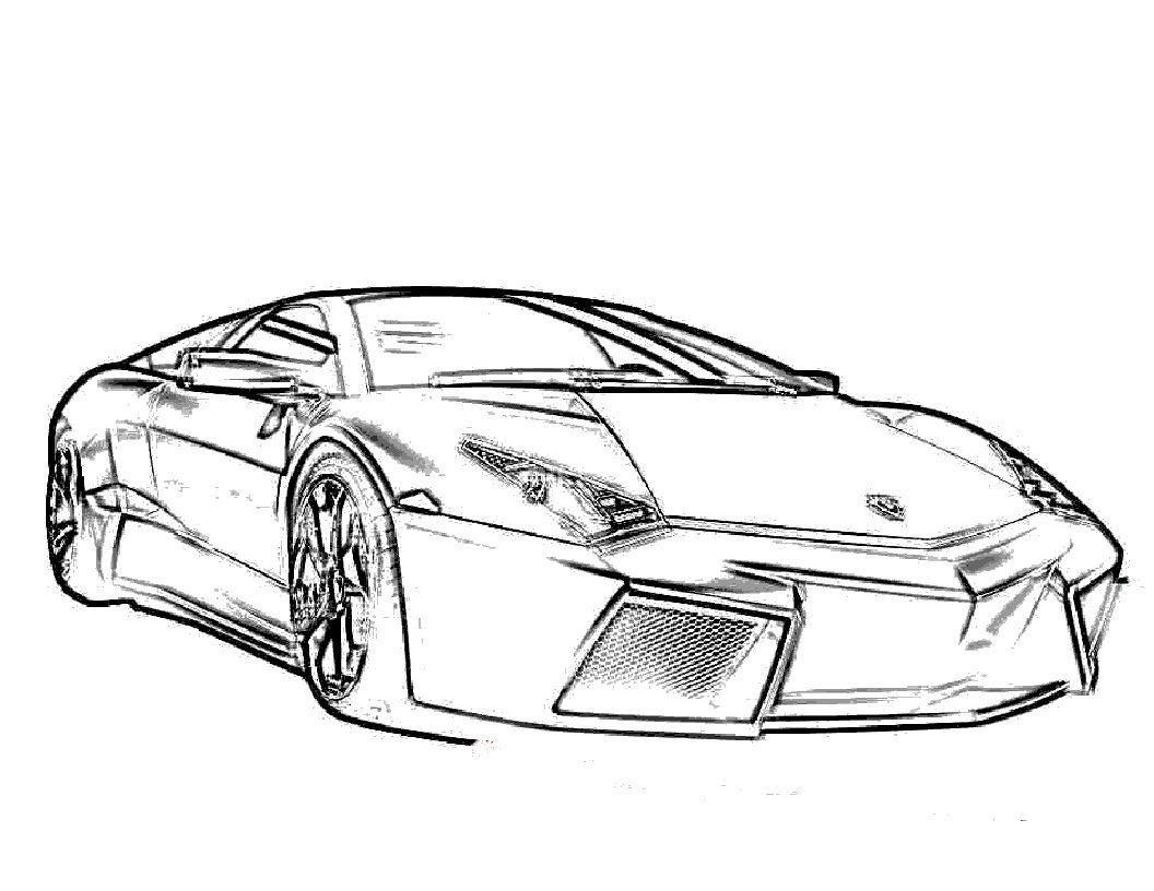 Printable Lamborghini Coloring Page