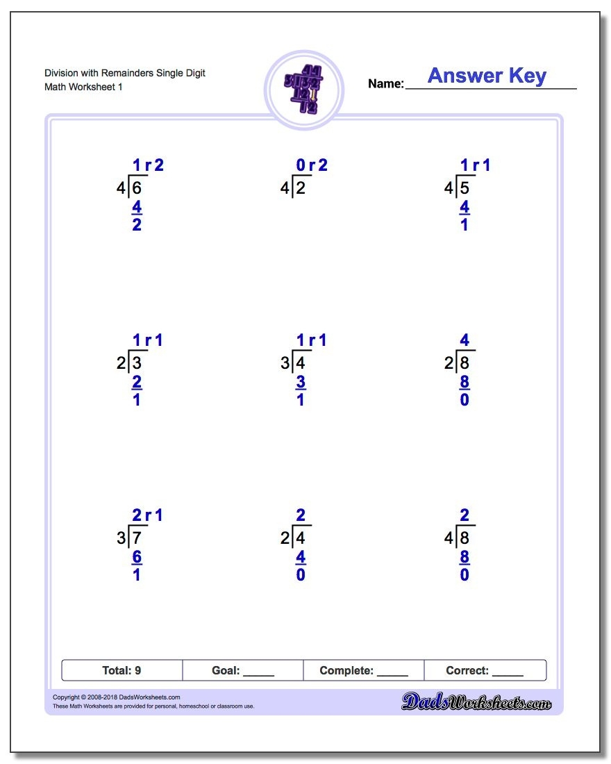 Printable Long Division Worksheets 4th Grade Long Division Worksheets