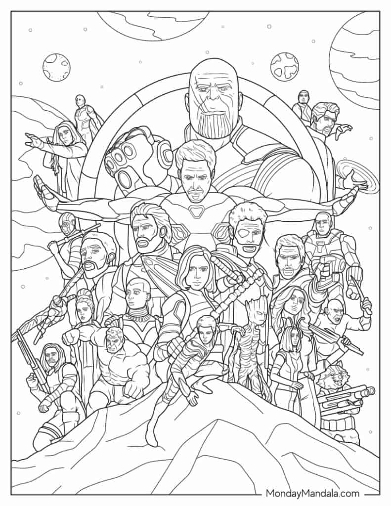 printable coloring pages marvel