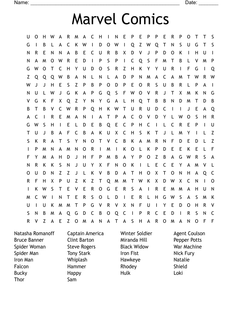 printable marvel pictures