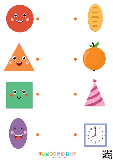 Printable Match The Shapes Matching Worksheet For Kids Worksheets Library