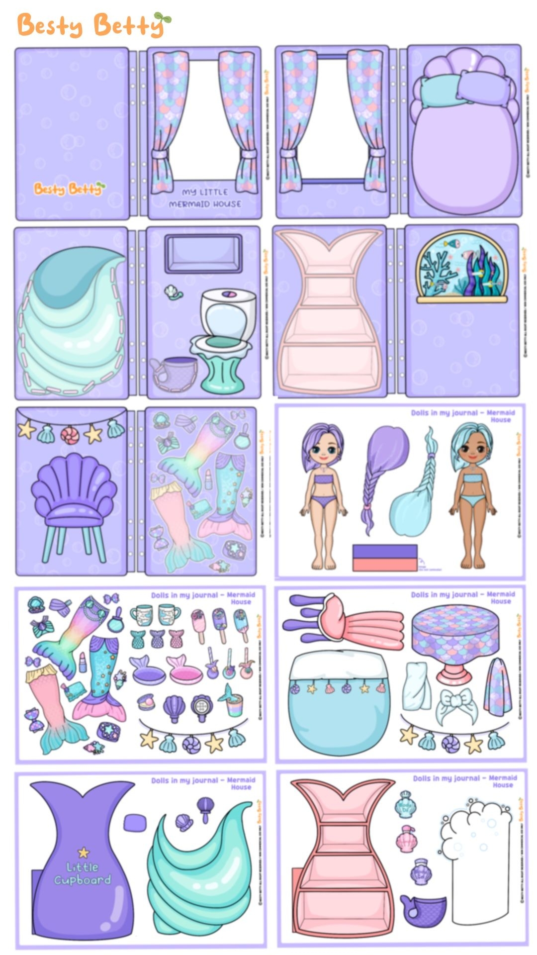 printable pictures mermaid