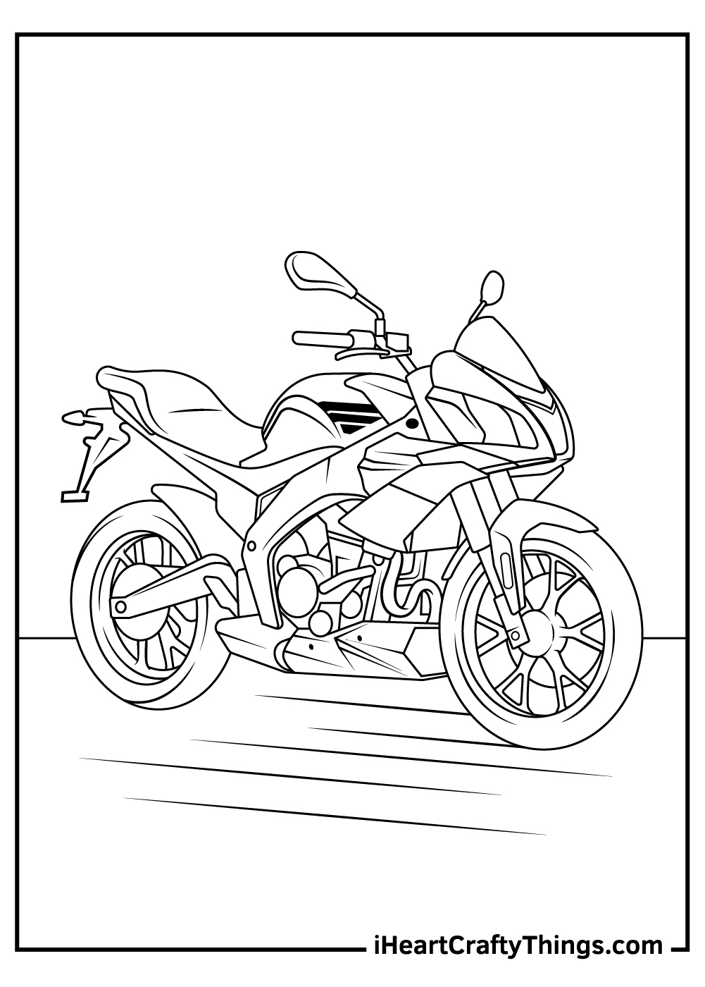 Printable Motorbike Colouring Pages Motorcycle Coloring Pages Free